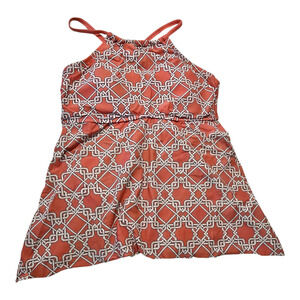 Women's Aqua Couture Tummy Slimmer Geometric Tankini Top M